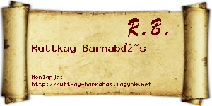 Ruttkay Barnabás névjegykártya